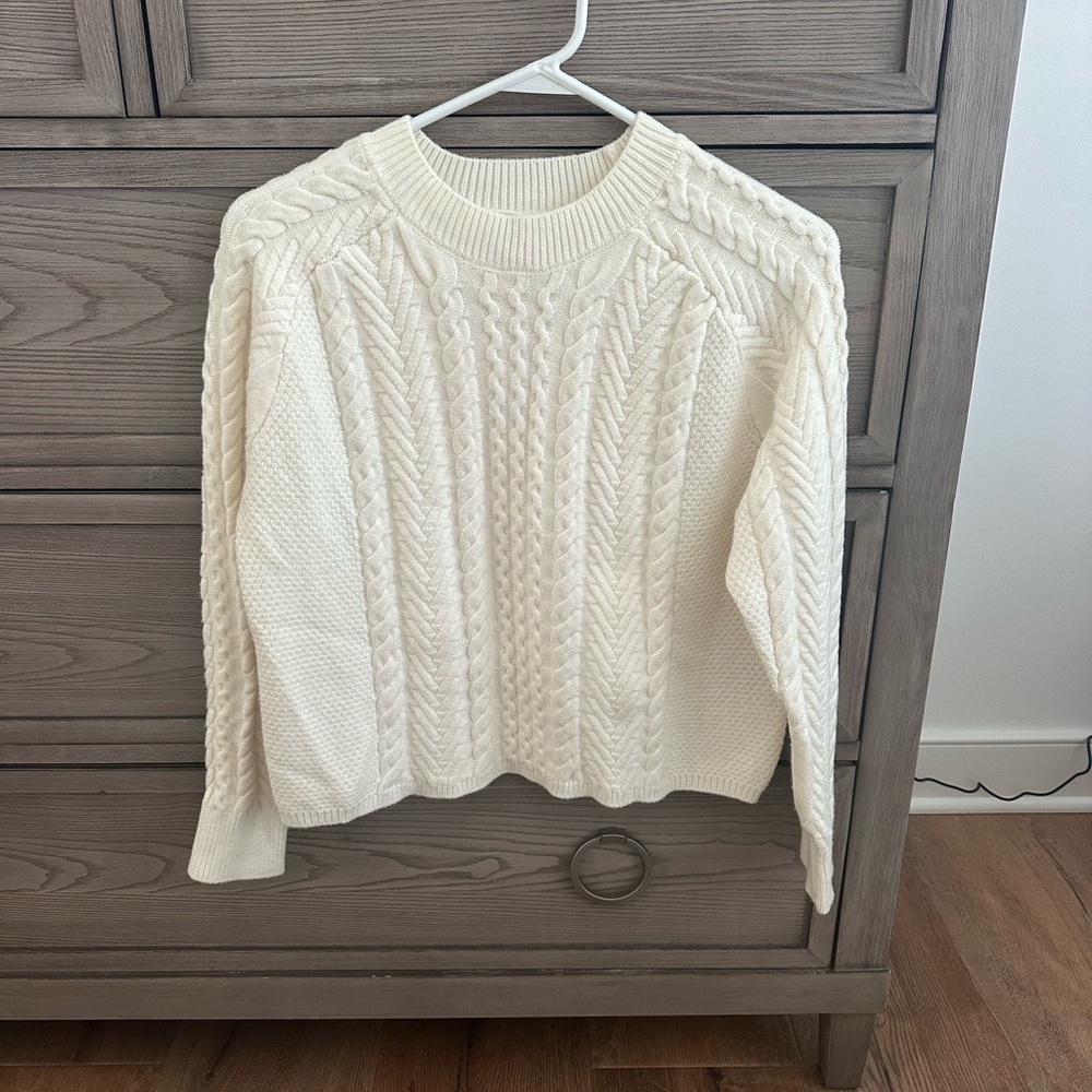 Philosophy Cream Cable Knit Sweater